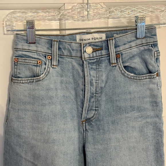 Denim Forum The Arlo Hi-Rise Straight Jean Blue 31906 - Picture 6 of 15